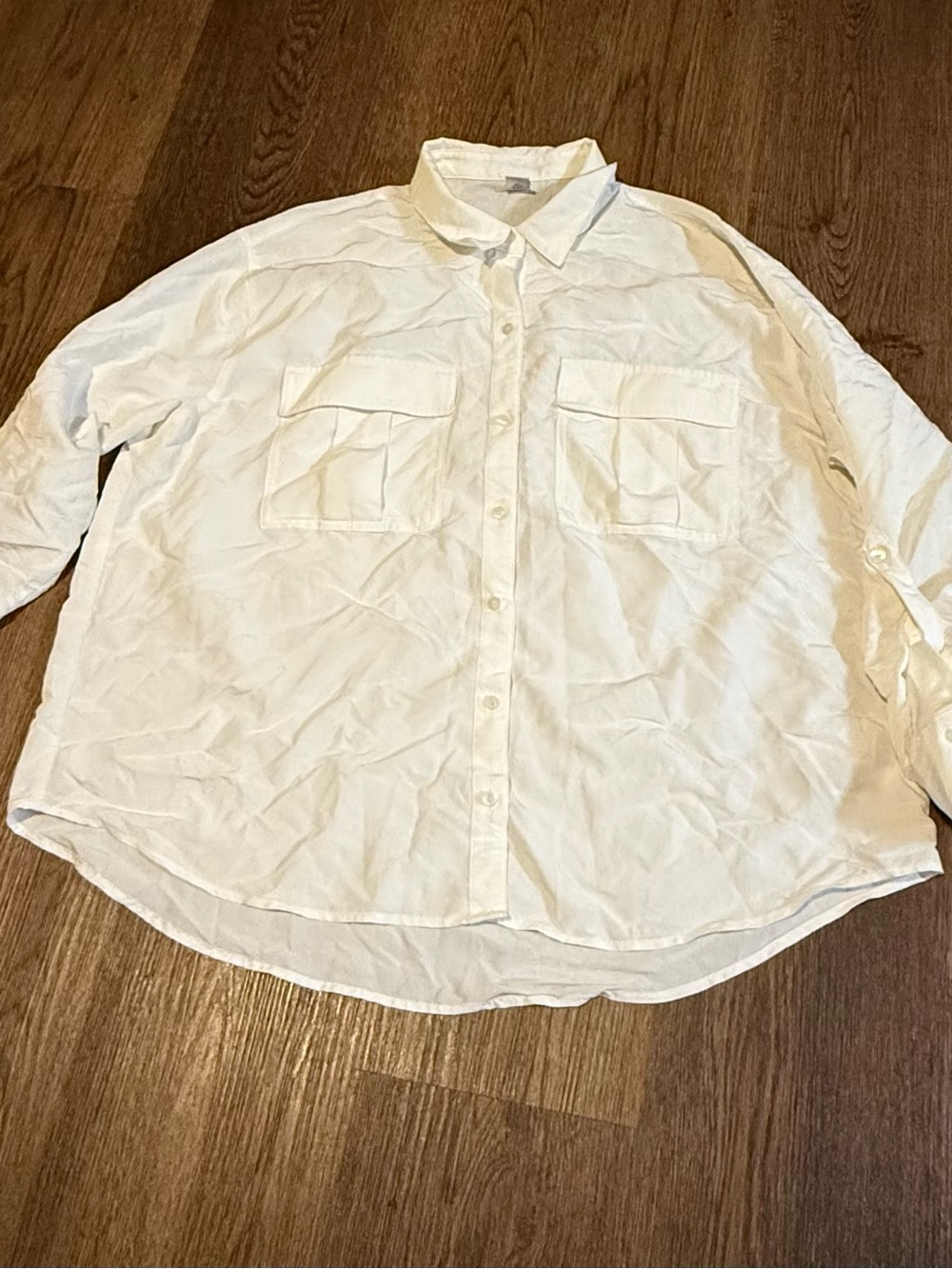 Old Navy White Women's Button-Up Utility Shirt
